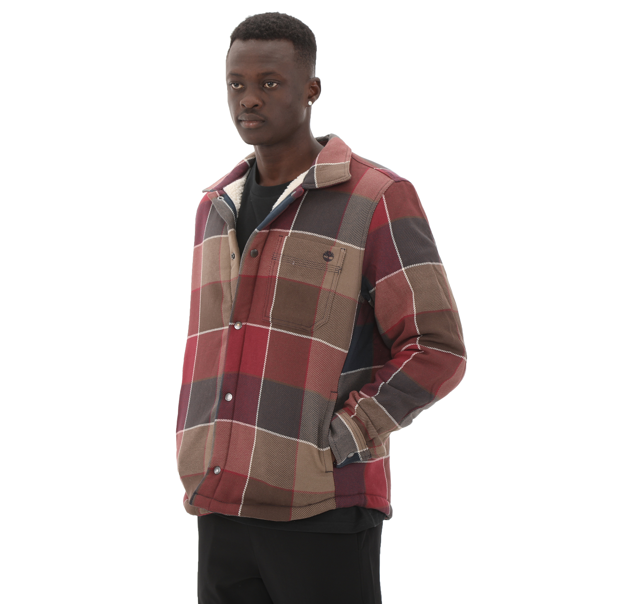 Мужская куртка Timberland Sherpa Lined Plaid Overshirt