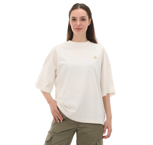 Timberland Short-Sleeve Oversıze Tee Kadın T-Shirt Beyaz