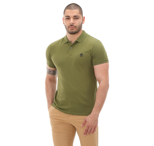 Timberland Short Sleeve Stretch Polo Erkek T-Shirt Yeşil