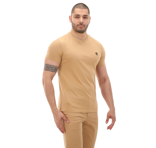 Timberland Short Sleeve Tee Erkek T-Shirt Krem Timberland Short Sleeve Tee Erkek T-Shirt Krem