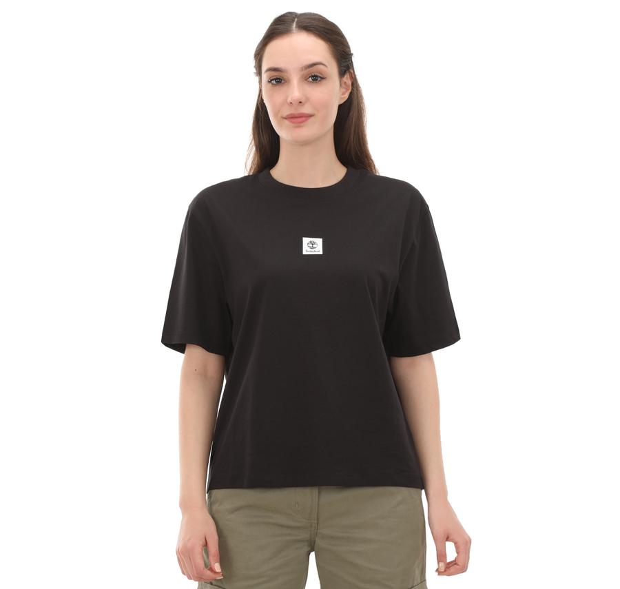 Timberland Short-Sleeve Tee Kadın T-Shirt Siyah Timberland Short-Sleeve Tee Kadın T-Shirt Siyah