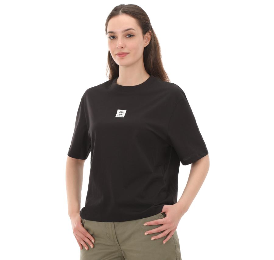Timberland Short-Sleeve Tee Kadın T-Shirt Siyah Timberland Short-Sleeve Tee Kadın T-Shirt Siyah