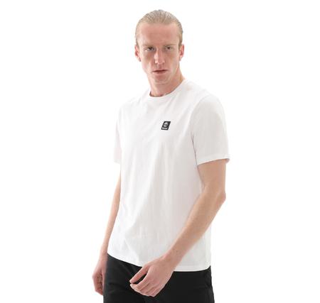 Timberland Short Sleeve Woven Badge Tee Erkek T-Shirt Beyaz