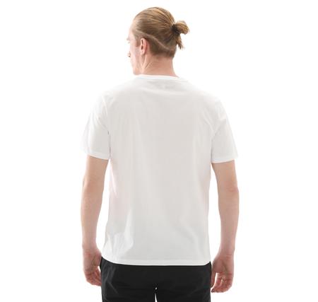 Timberland Short Sleeve Woven Badge Tee Erkek T-Shirt Beyaz