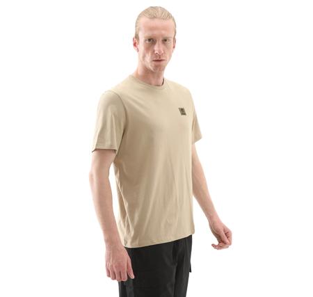 Timberland Short Sleeve Woven Badge Tee Erkek T-Shirt Kahve