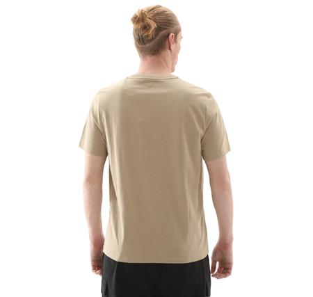 Timberland Short Sleeve Woven Badge Tee Erkek T-Shirt Kahve