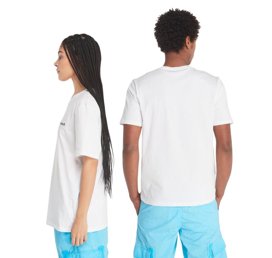 Timberland Small Linear Logo Print Tee Erkek T-Shirt Timberland Small Linear Logo Print Tee Erkek T-Shirt