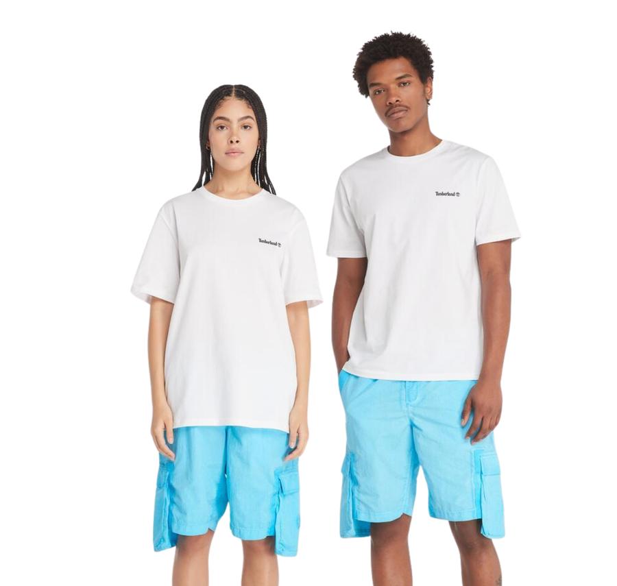 Timberland Small Linear Logo Print Tee Erkek T-Shirt Timberland Small Linear Logo Print Tee Erkek T-Shirt