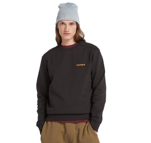 Timberland Small Logo Print Crew Neck Sweatshirt Erkek Sweatshirt Siyah