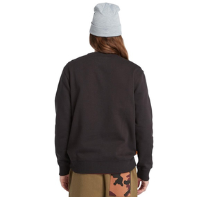 Timberland Small Logo Print Crew Neck Sweatshirt Erkek Sweatshirt Siyah