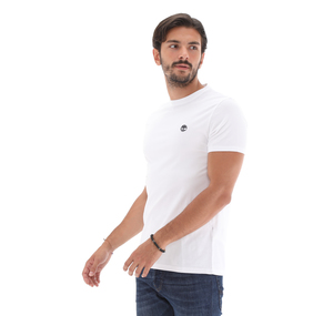 Timberland Ss Dunstan River Jersey Crew Tee Slim Erkek T-Shirt Beyaz