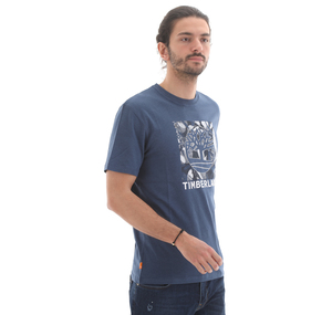 Timberland Ss Graphic Tee Erkek T-Shirt Lacivert