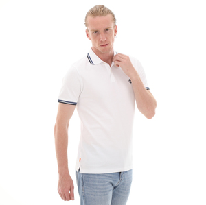 Timberland Ss Tipped Pique Polo (S Erkek T-Shirt Beyaz