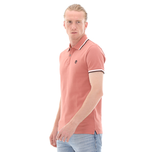 Timberland Ss Tipped Pique Polo (S Erkek T-Shirt Turuncu