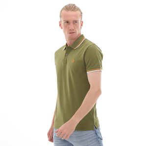 Timberland Ss Tipped Pique Polo (S Erkek T-Shirt Yeşil