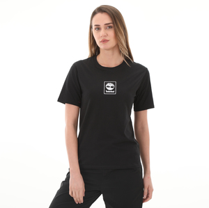 Timberland Stack Logo Regular Tee Kadın T-Shirt Siyah