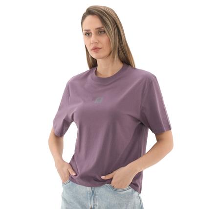 Timberland Stack Logo Short-Sleeve Tee Kadın T-Shirt Mor