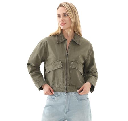 Timberland Strafford Washed Canvas Jacket Kadın Ceket Haki