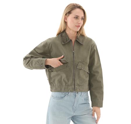 Timberland Strafford Washed Canvas Jacket Kadın Ceket Haki