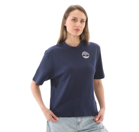Timberland Tımberfresh Back And Front Graphıc Short Kadın T-Shirt Lacivert