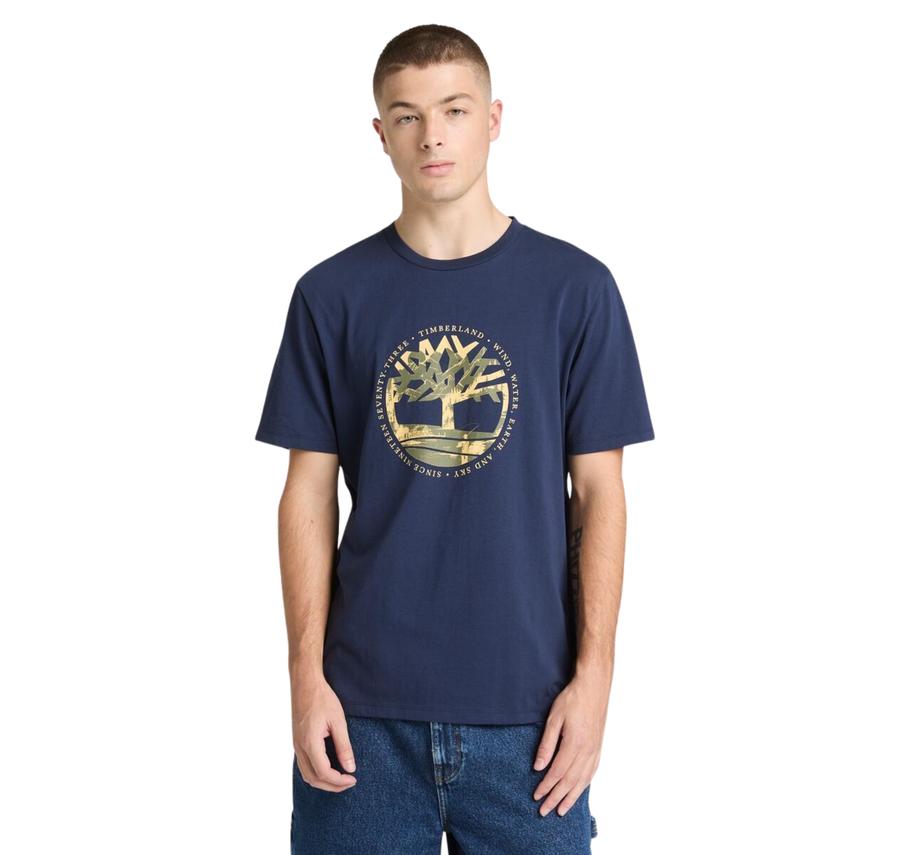 Timberland Tree Logo Lake House Graphic Tee Erkek T-Shirt Timberland Tree Logo Lake House Graphic Tee Erkek T-Shirt