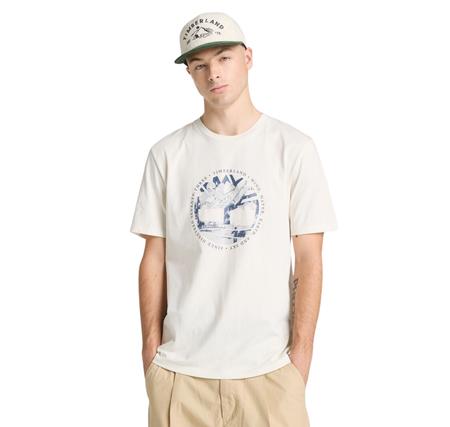 Timberland Tree Logo Lake House Graphic Tee Erkek T-Shirt