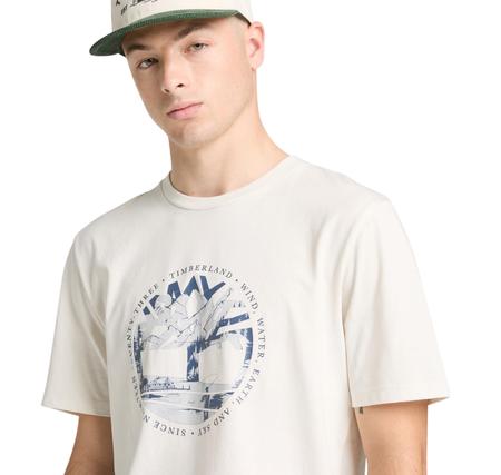 Timberland Tree Logo Lake House Graphic Tee Erkek T-Shirt