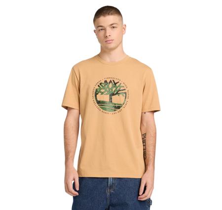 Timberland Tree Logo Lake House Graphic Tee Erkek T-Shirt