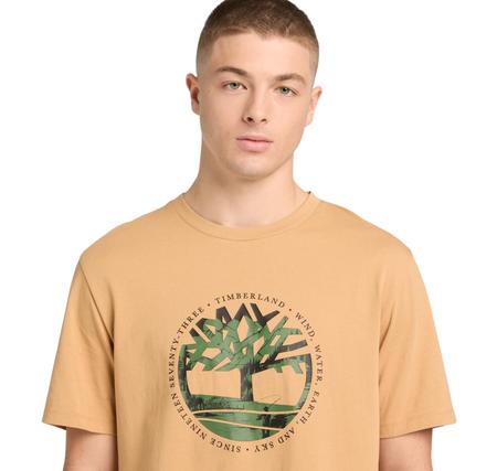 Timberland Tree Logo Lake House Graphic Tee Erkek T-Shirt