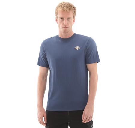 Timberland Tree Logo Patch Tee Erkek T-Shirt Mavi Timberland Tree Logo Patch Tee Erkek T-Shirt Mavi