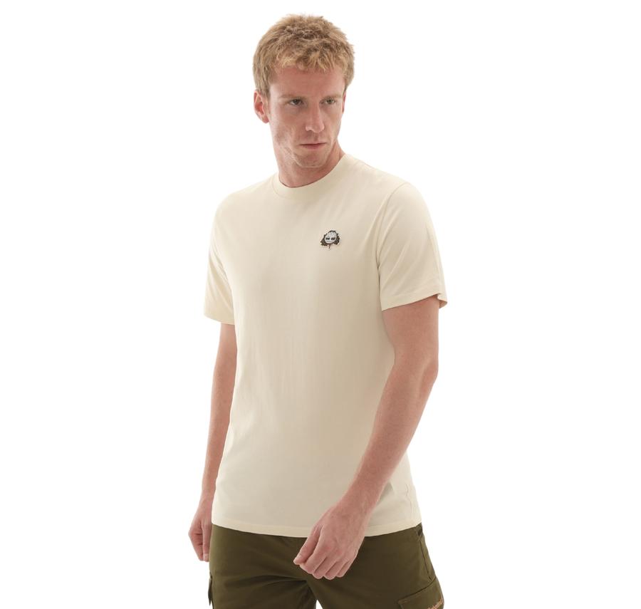 Timberland Tree Logo Patch Tee Erkek T-Shirt Sütlü Kahve Timberland Tree Logo Patch Tee Erkek T-Shirt Sütlü Kahve