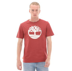 Timberland Tree Logo Short Sleeve Erkek T-Shirt Kırmızı