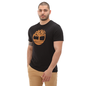 Timberland Tree Logo Short Sleeve Tee Erkek T-Shirt Siyah