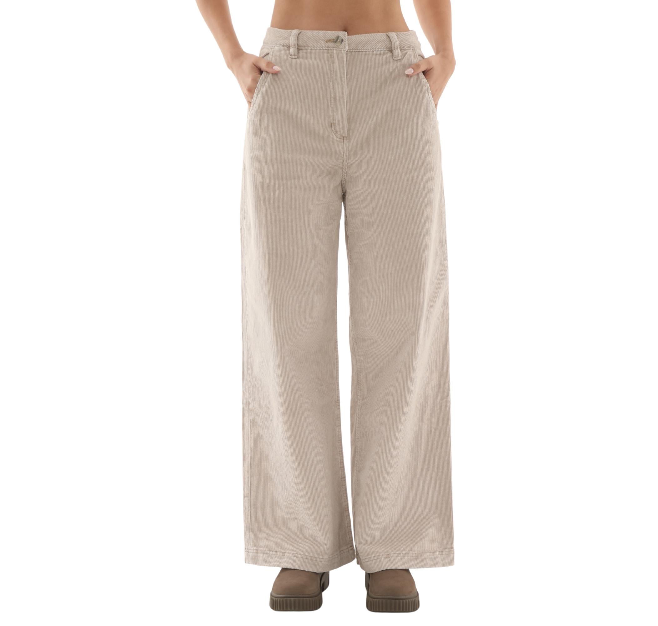 Женские брюки Timberland Washed Corduroy Wide-Leg Pants Pantolon Krem