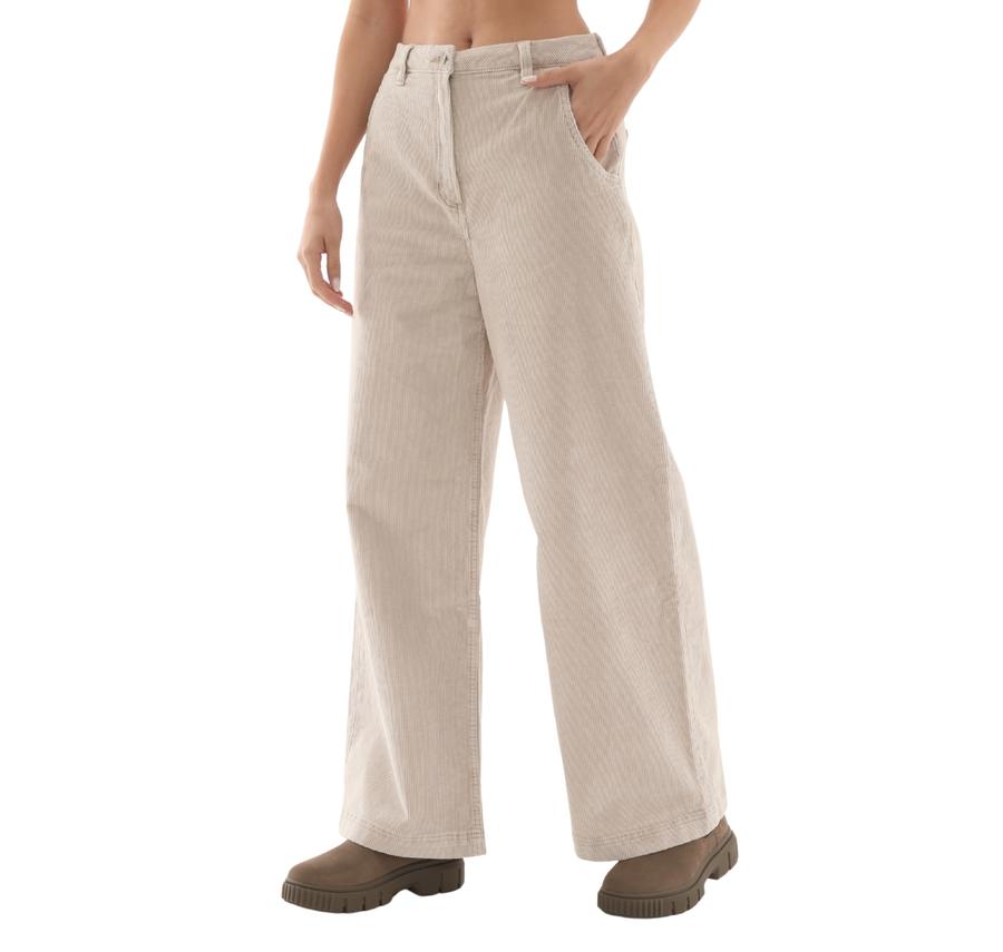 Timberland Washed Corduroy Wide-Leg Pants Kadın Pantolon Krem Timberland Washed Corduroy Wide-Leg Pants Kadın Pantolon Krem