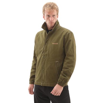 Timberland Washed Duck Canvas Insulated Coach Jacke Erkek Ceket Yeşil