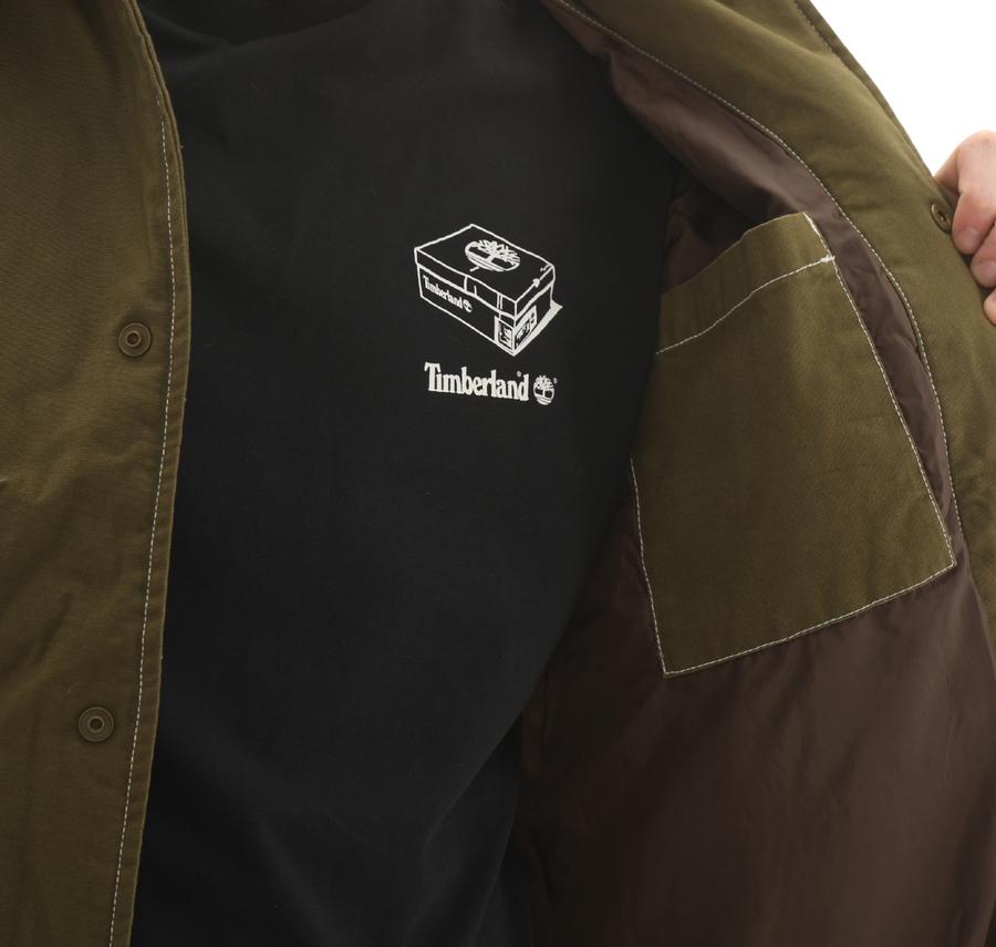 Timberland Washed Duck Canvas Insulated Coach Jacke Erkek Ceket Yeşil Timberland Washed Duck Canvas Insulated Coach Jacke Erkek Ceket Yeşil