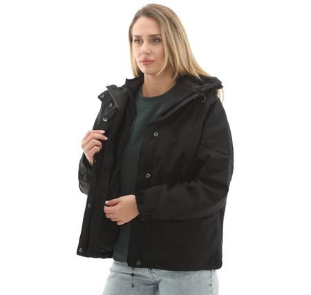 Timberland Wınnıck Waterproof 3In1 Jacket - Fleece Kadın Mont Siyah