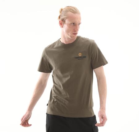 Timberland Work Inspired Back Graphic Tee Erkek T-Shirt Yeşil