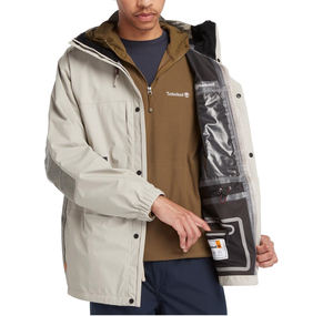 Timberland Wp 3L Outdoor Parka With Cordura Fabric Erkek Yağmurluk-Rüzgarlık Bej