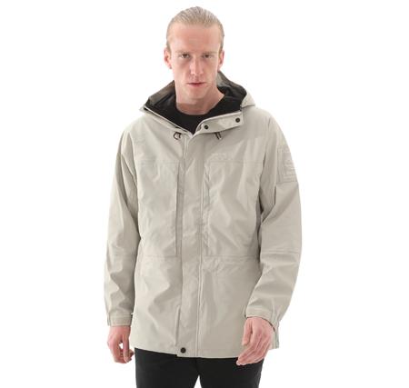 Timberland Wp 3L Outdoor Parka With Cordura Fabric Erkek Yağmurluk-Rüzgarlık Bej