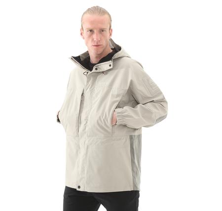 Timberland Wp 3L Outdoor Parka With Cordura Fabric Erkek Yağmurluk-Rüzgarlık Bej