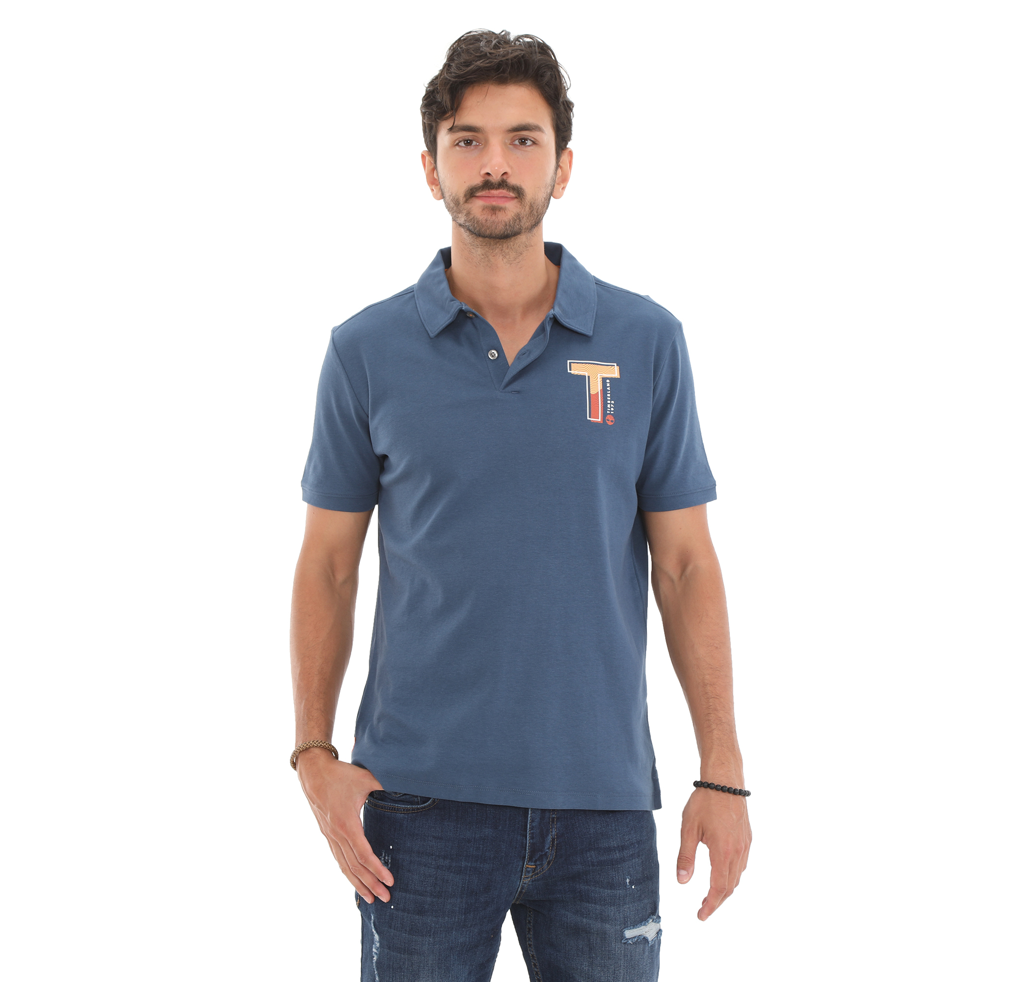 Мужская футболка Timberland Ss Fabric Polo İndigo