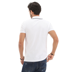 Timberland Ss Jacquard Yd Polo Erkek T-Shirt Beyaz