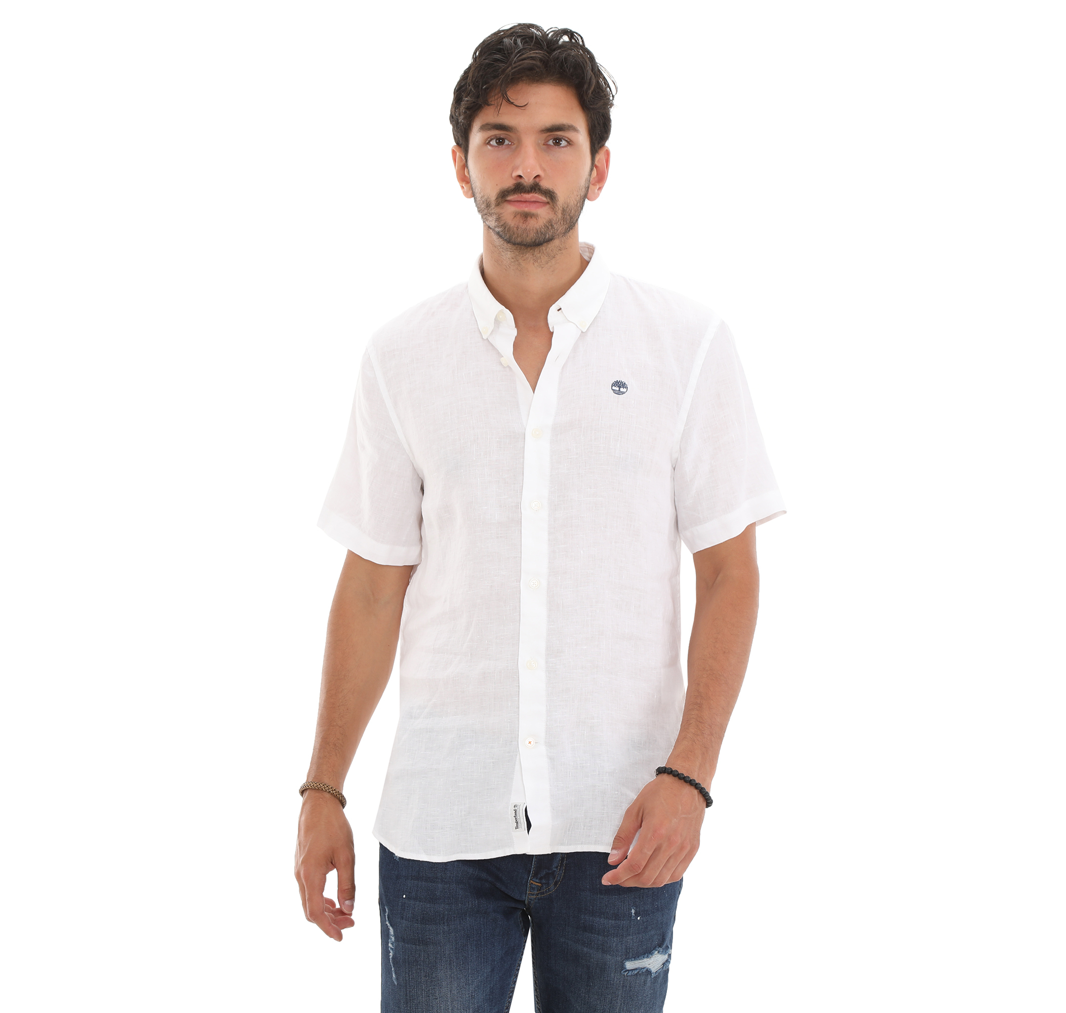Мужская рубашка Timberland Ss Linen Shirt Gömlek