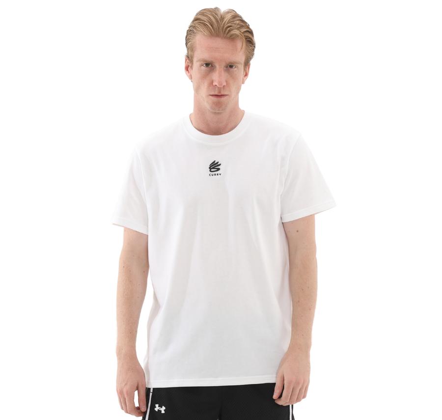 Under Armour Curry Hvyweight Logo Tee Erkek T-Shirt Beyaz Under Armour Curry Hvyweight Logo Tee Erkek T-Shirt Beyaz