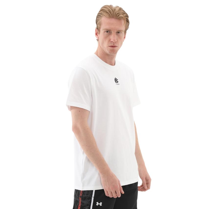 Under Armour Curry Hvyweight Logo Tee Erkek T-Shirt Beyaz Under Armour Curry Hvyweight Logo Tee Erkek T-Shirt Beyaz
