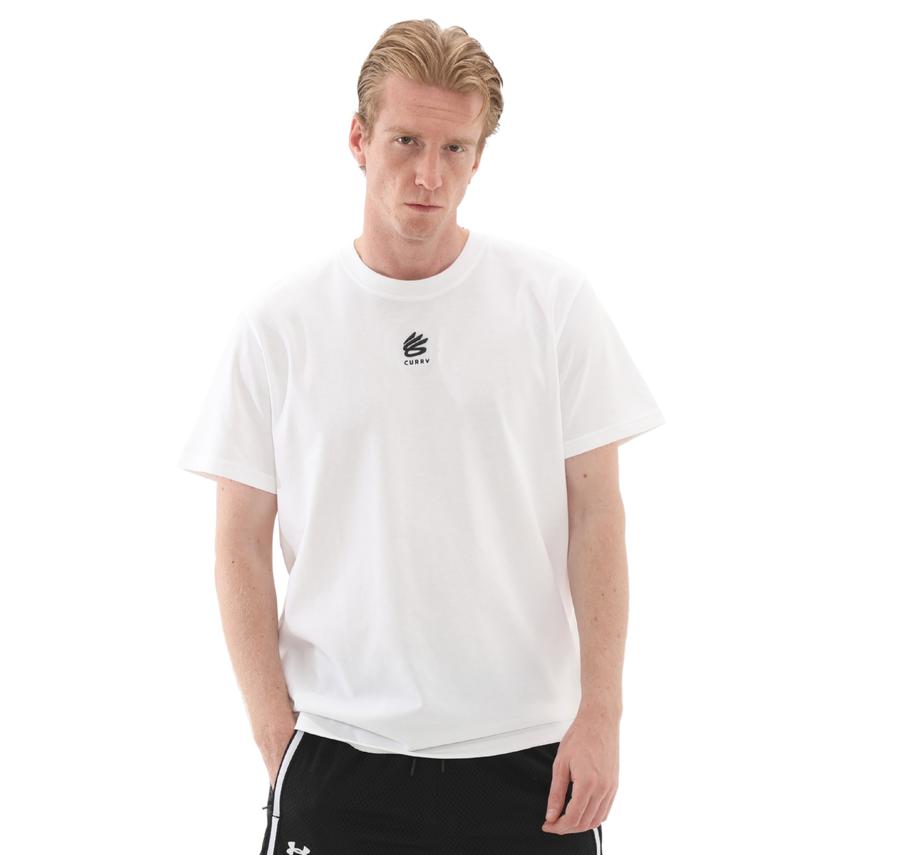 Under Armour Curry Hvyweight Logo Tee Erkek T-Shirt Beyaz Under Armour Curry Hvyweight Logo Tee Erkek T-Shirt Beyaz