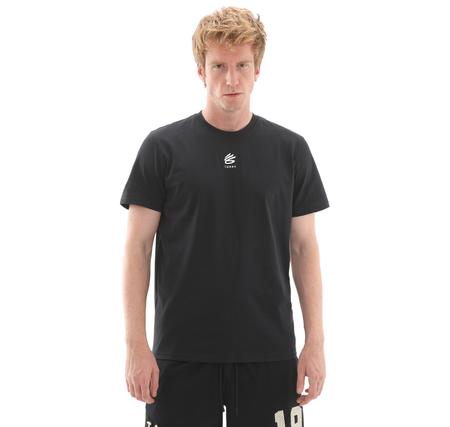 Under Armour Curry Hvyweight Logo Tee Erkek T-Shirt Siyah