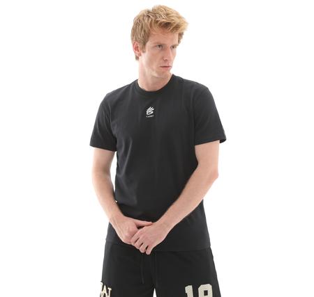 Under Armour Curry Hvyweight Logo Tee Erkek T-Shirt Siyah
